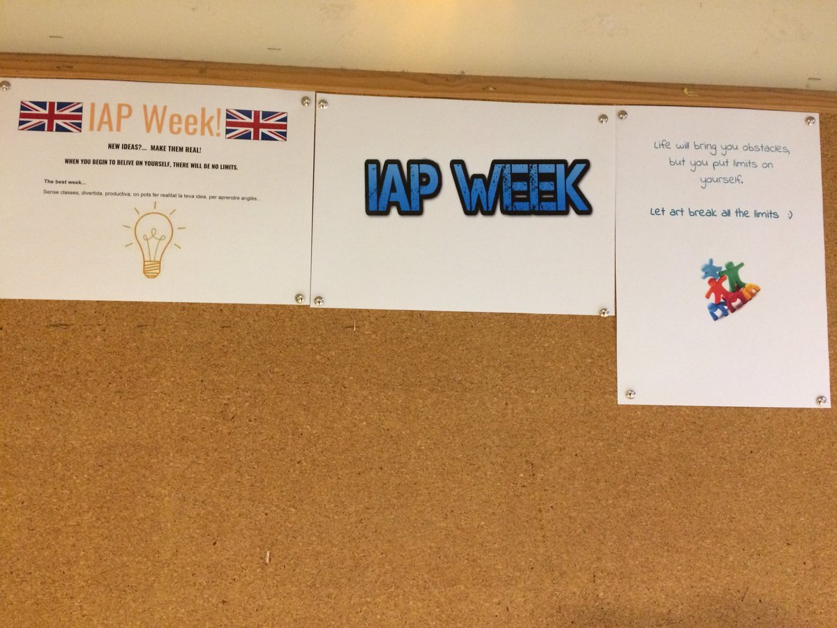 epiagranollers's tweet photo. A partir de dilluns alumnes de 1r a 3r ESO ja podeu penjar la vostra IDEA de projecte a la cartellera #IAPWeek! #participacio https://t.co/vIzMY9kZgU