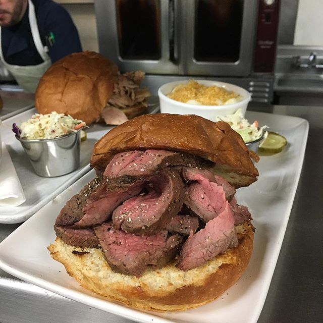Theshavedduck's tweet photo. Fresh off the smoker! Try our house butchered tri tip sirloin. #stlbbq #southcity #stleats #lunchtime #yummy https://t.co/FQPfn2hDkE