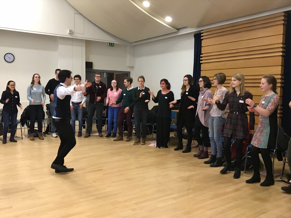 fabulous112's tweet photo. Rhythmic creativity with University of Cambridge students. @hatchmyideas @VOCES8 @CambsEarlyMusic Approaches to music education. #singtoinspire https://t.co/oI2LgG1NhN