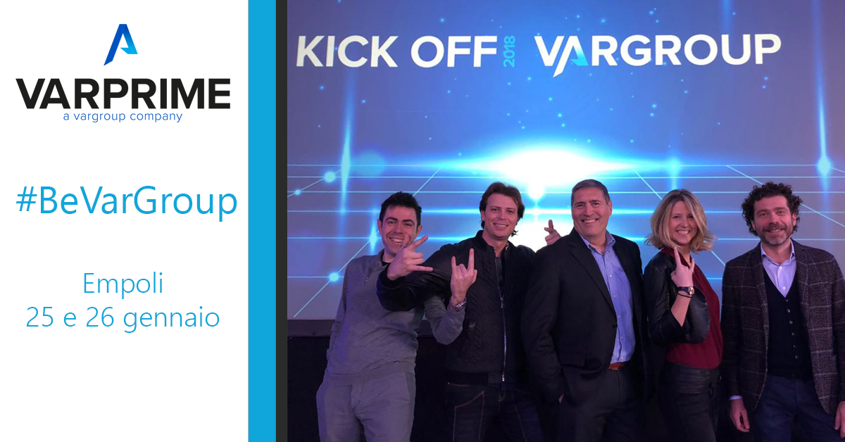 VarPrime's tweet photo. Var Prime al Kick Off Var Group 2018 - Una sola identità, una sola missione: essere partner delle imprese italiane nel processo di #innovazione. La nostra identità è la nostra forza! #BeVarGroup: https://t.co/8uXEvfazrz https://t.co/4eXBZomEJv