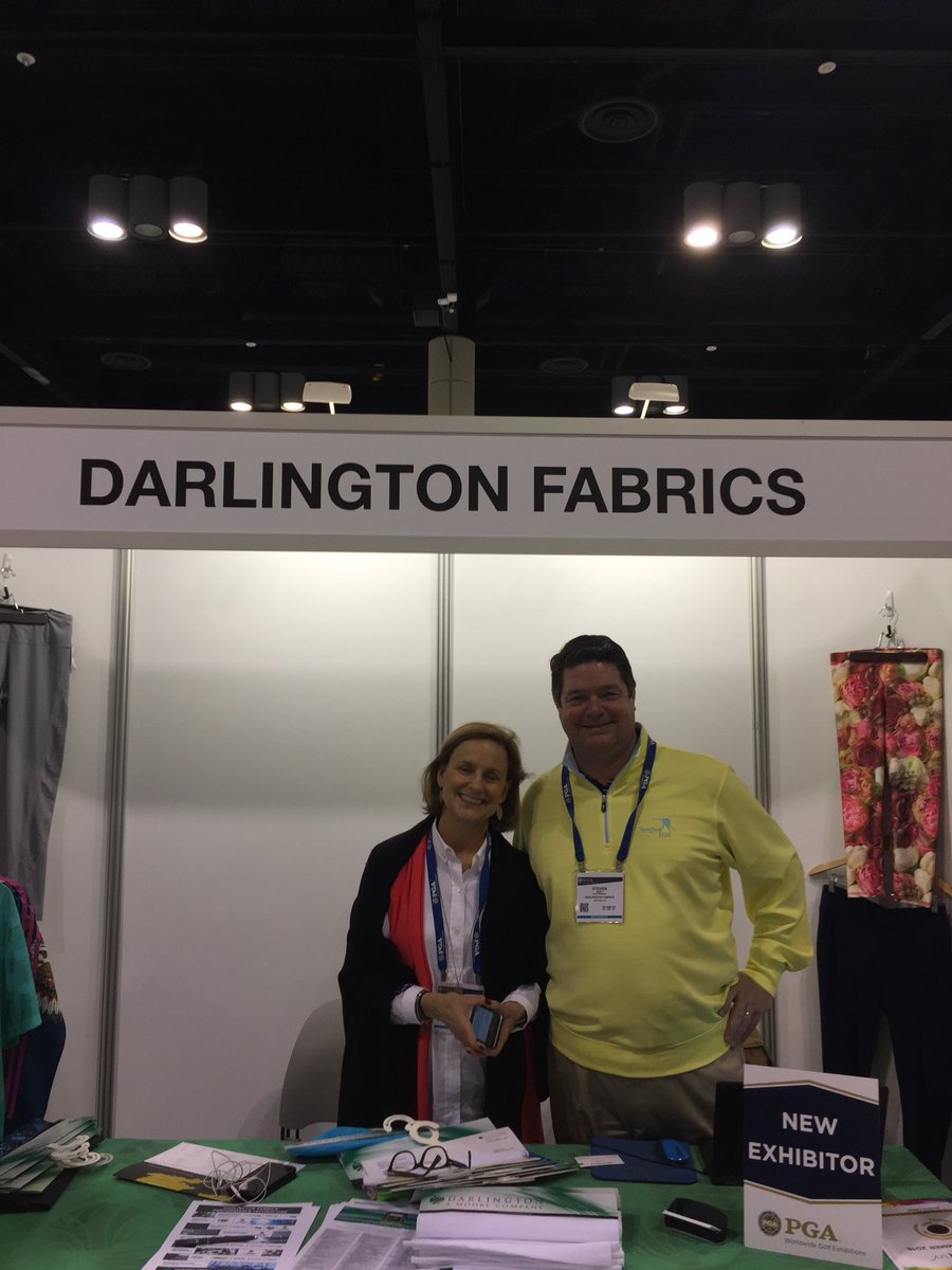 celestelilore's tweet photo. #Membervisits @PGA Darlington Fabrics made with @repreve yarns #madeinusa https://t.co/Senz939zPH