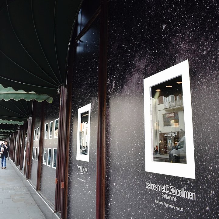 CellcosmetUK's tweet photo. Have you spotted our window display @harrods on Brompton Road? Currently showcasing the CellEctive CellLift Serum and Cream! https://t.co/gOJinlokso