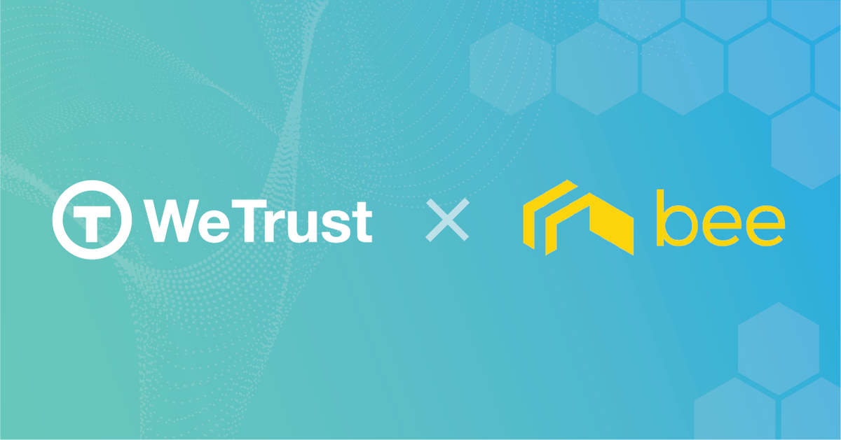 WeTrustPlatform's tweet photo. WeTrust is proud to announce our partnership with @TheBeeToken!
We'll provide a #decentralized insurance layer to enhance user safety and security. #blockchain #crypto https://t.co/safXjbvwDP https://t.co/LjAQfG3pnj
