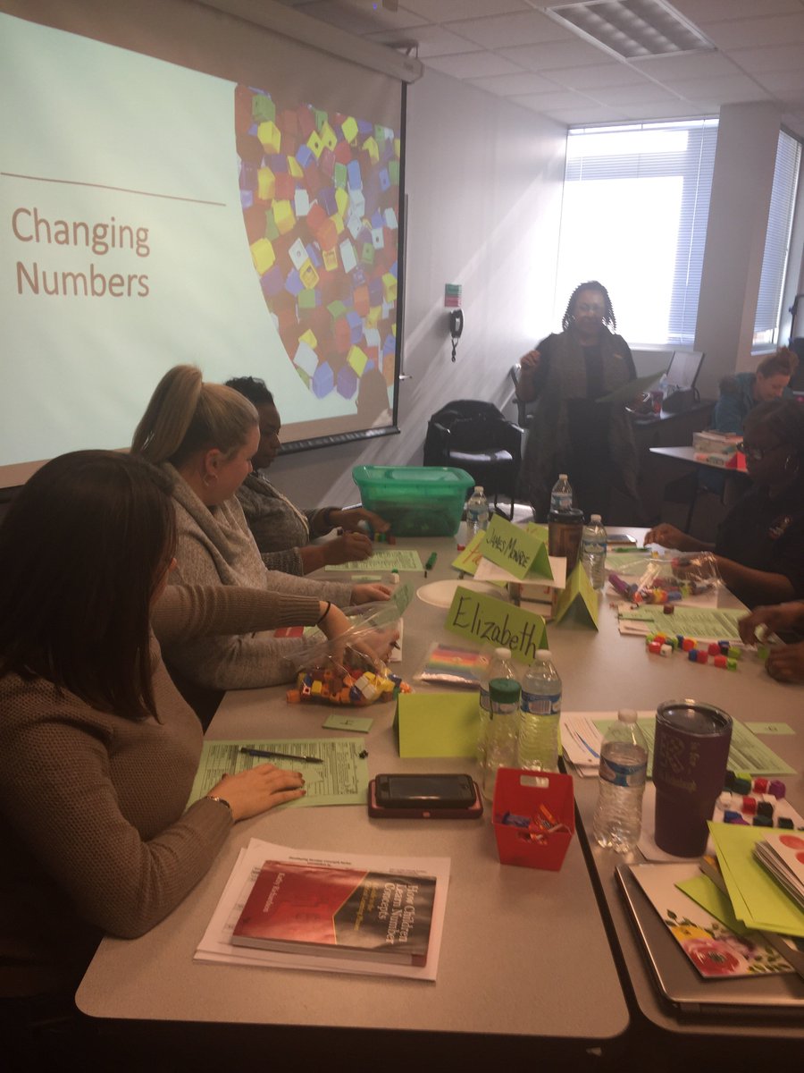 T-TAC at ODU working with NPS teachers to "make number concepts come alive".   #iamnps #npsmath