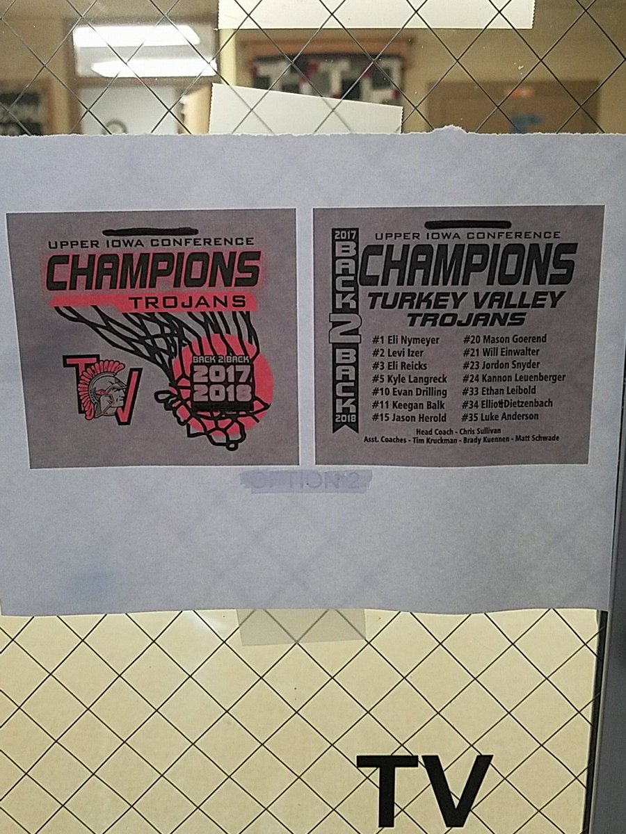 Boys Conference Champs t-shirt orders are due by noon on Tuesday with money! Contact the school at 563-776-6011 to order! Use extension for high school office