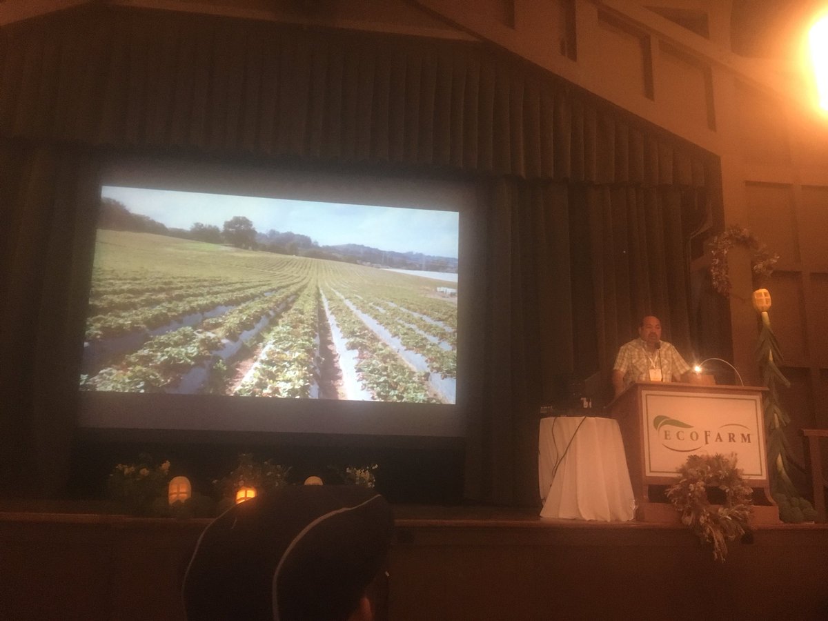 Eco_Farm's tweet photo. “Im not a genius. I’m just a guy who has a passion for taking care of the soil and the people who care about making a difference.” -Javier Zamora, #EcoFarm2018 successful farmer keynote speaker. https://t.co/1Hqst8ji0Z