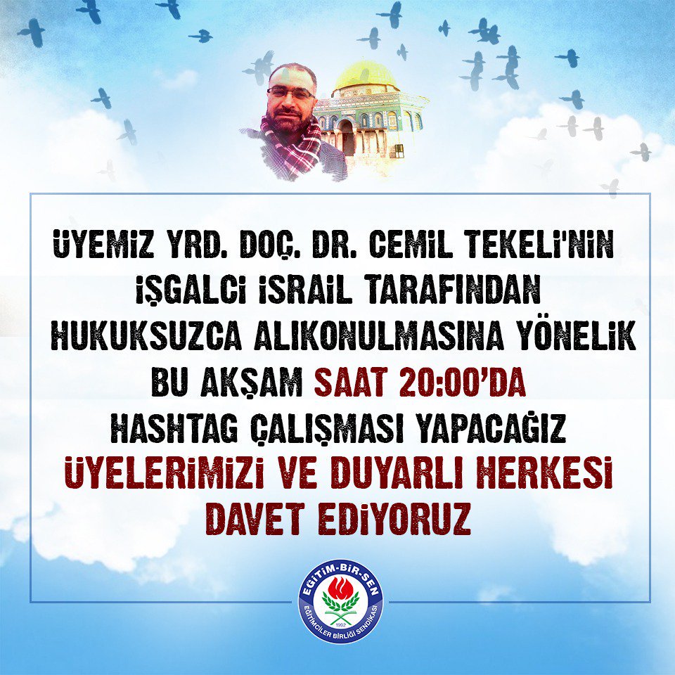 #CemilTekeliyeÖzgürlük 
#FreeCemilTekeli