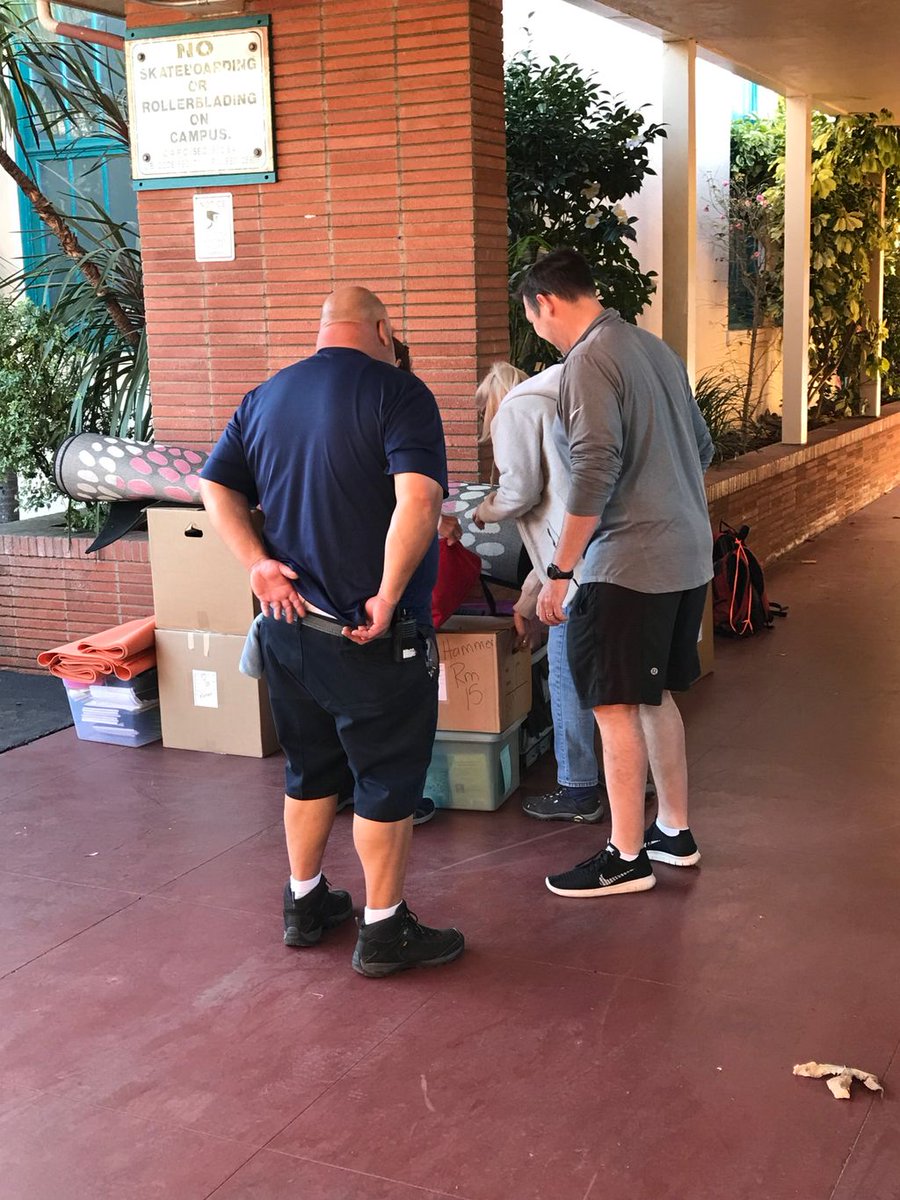 Volunteers and staff members working collaboratively to get Montecito Union School back to 100%. So grateful to this community!