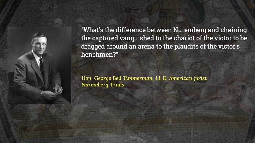 BetterWisdomThanGold on Twitter: "Nuremberg Trials. Justice or Scandal