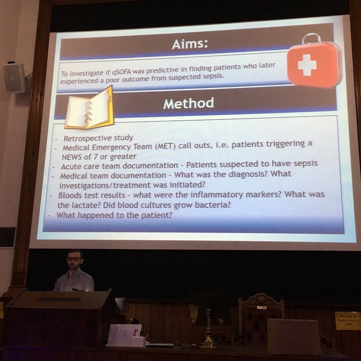 Trainees’ Prize: Last but not least... Dr Patrick Smith ‘qSOFA in the hospital ward setting’ #AMICU