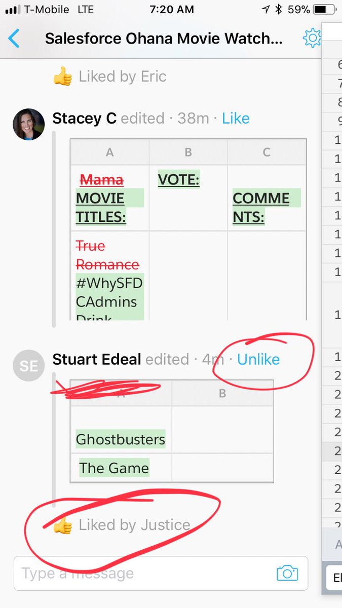 JusticeSikakane's tweet photo. @salesforcestu @ericdresh @MarkTossell @CherFeldman @MeganPTweets @SteveMoForce @ZacOtero @corey_snow @danieljpeter @TheChrisDuarte @miller_becka @iangotts @quip @Stay_Sea_ Great!! You can make edits to the spreadsheet and view changes being made on the pane and by whom in the group. You can add to the conversations as well. 

@quip is what you make it! https://t.co/MJ5Lksr2aB