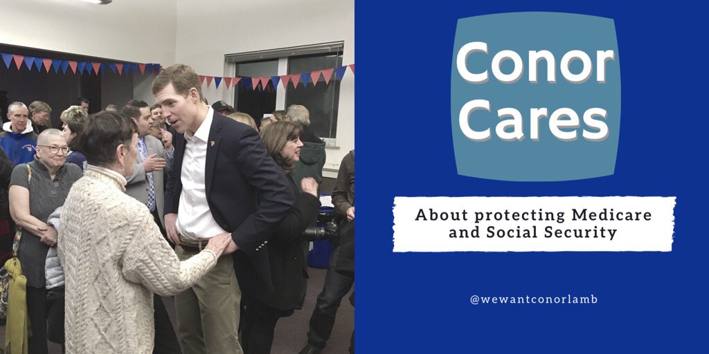 WeWantConorLamb's tweet photo. “We keep our promises.” 

You worked hard, and you paid your Social Security and Medicare taxes. You were promised those programs would be there for you when you needed them. 

It’s your money.

https://t.co/McnZaJvQEW

#ConorCares #ConorLambForCongress https://t.co/OMptw4lpel