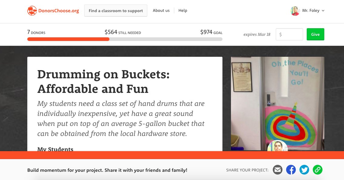 Although I did not reach the total goal needed for a set of hand drums (yet), I am VERY THANKFUL for my friends, family, and co-workers that came together and raised over $400 in ONE day.