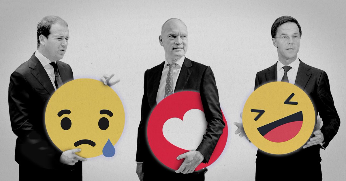 Met welke emoties proberen politieke partijen onze harten op Facebook te veroveren? Welke achterban is het verdrietigst, welke lacht het meest? Spoiler: <a href="/gertjansegers/">Gert-Jan Segers</a> is de koning van de hartjes. brandpuntplus.kro-ncrv.nl/brandpuntplus/…