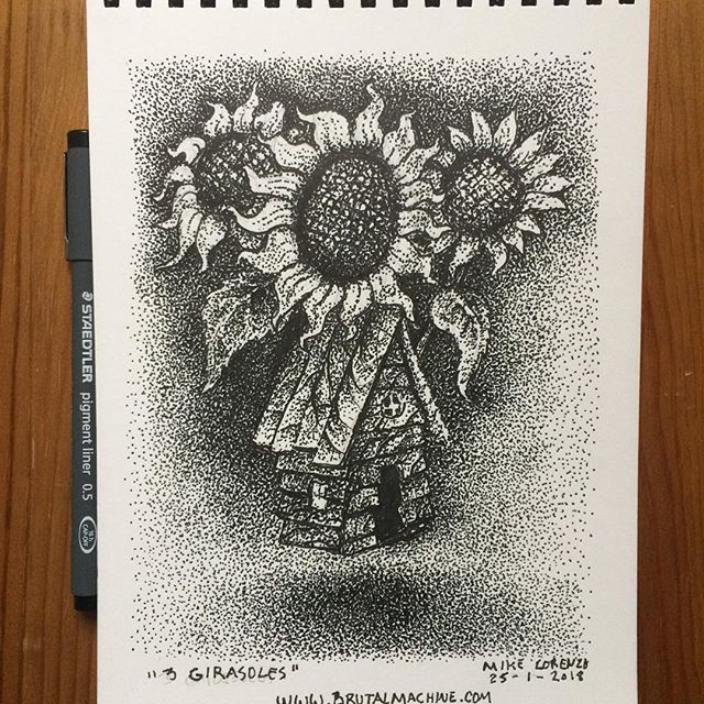 3dartmike's tweet photo. “3 girasoles” #mikelorenzoartworks #artecubano #artecubanocontemporaneo #cubanart #contemporarycubanart #contemporaryart #artcollector #gallery #staedtler #cuba #girasol #girasole #dibujo #disegno #drawing #artworks #dotwork #pmdotworks #cabin #art #blac… https://t.co/ywUrDYOmf3 https://t.co/ethfLnaZrM