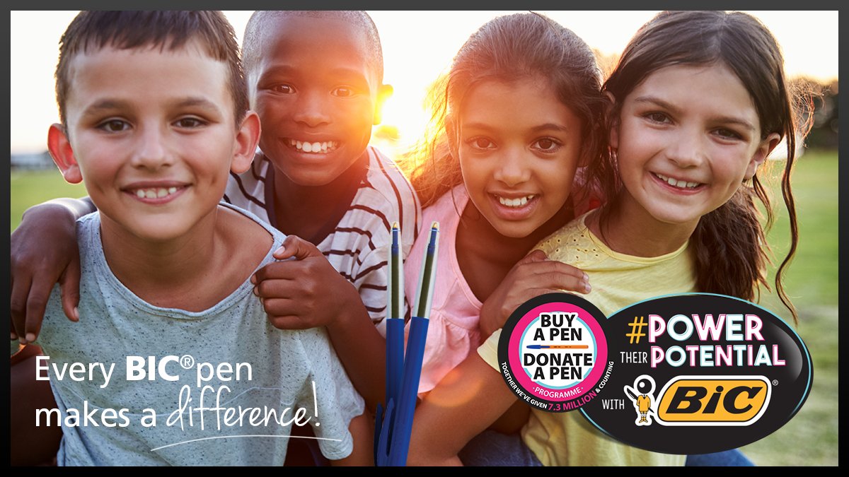 BIC_SA's tweet photo. Imagine going through school without Stationery. Thousands of children do, and you can help them. Spread the cause to help those in need. Discover more at https://t.co/QP7Gwe4u6Z. #PowerTheirPotential https://t.co/immiRODQ7y