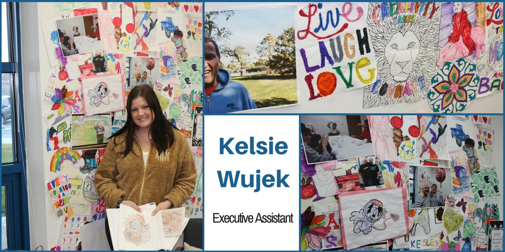 MRI_Decatur's tweet image. At @MRI_Decatur  our clients are very artistic. Kelsie Wujek, the Executive Assistant at Macon Resources, receives multiple pieces of artwork and has been adding artwork to the wall in her office for about a year now. The collage is a sight to see! #Art #WorkLife #BehindTheScenes