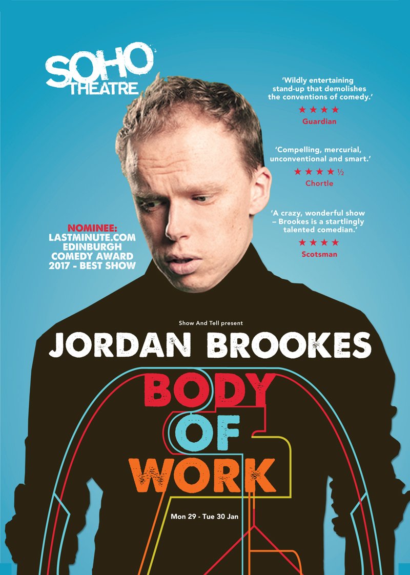 Jordan Brookes returns to Soho next week. Last few tickets for Monday night! sohotheatre.com/shows/jordan-b…