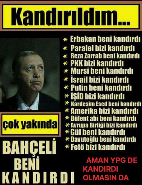 Tayyip2Hell's tweet photo. #SYDVsizTorbaYasaOlmamalı #strategy4 Nuriye Gülmen Hayırlı Cumalar
#GrevYasağınıTanımıyoruz Burak Elmas
HANİ PEK Bİ COŞTU MİLLET
AMA BİR İKİ YIL SONRA KÜRDİSTAN KURULUP
İNCİRLİK ORAYA TAŞINIP
KAFAMIZA YPG FÜZE YAĞDIRMAYA BAŞLAYINCA
ACABA ÖYLE DER Mİ? https://t.co/KB6Fl9ieP2
