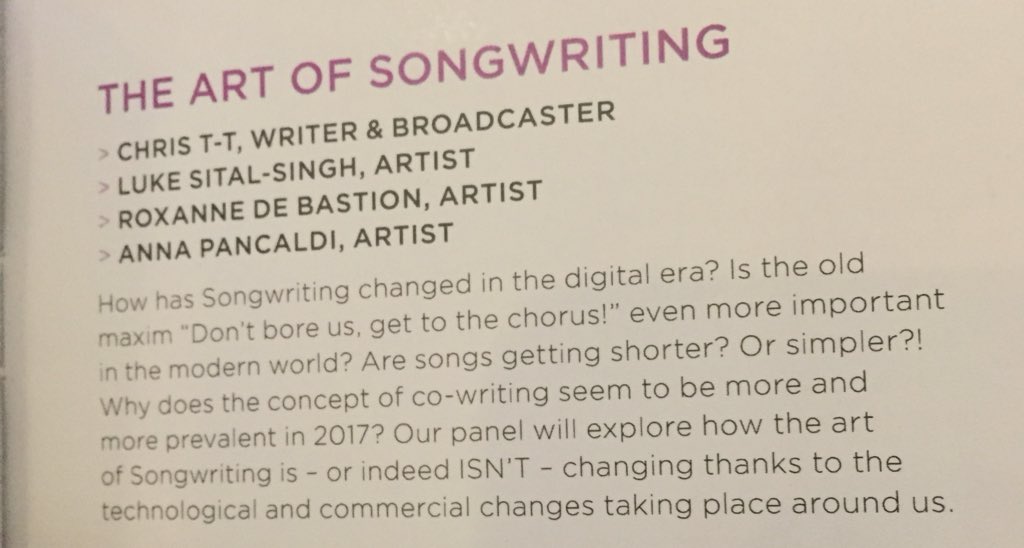 AFD_Conference's tweet image. Finally, we've got the art of songwriting.