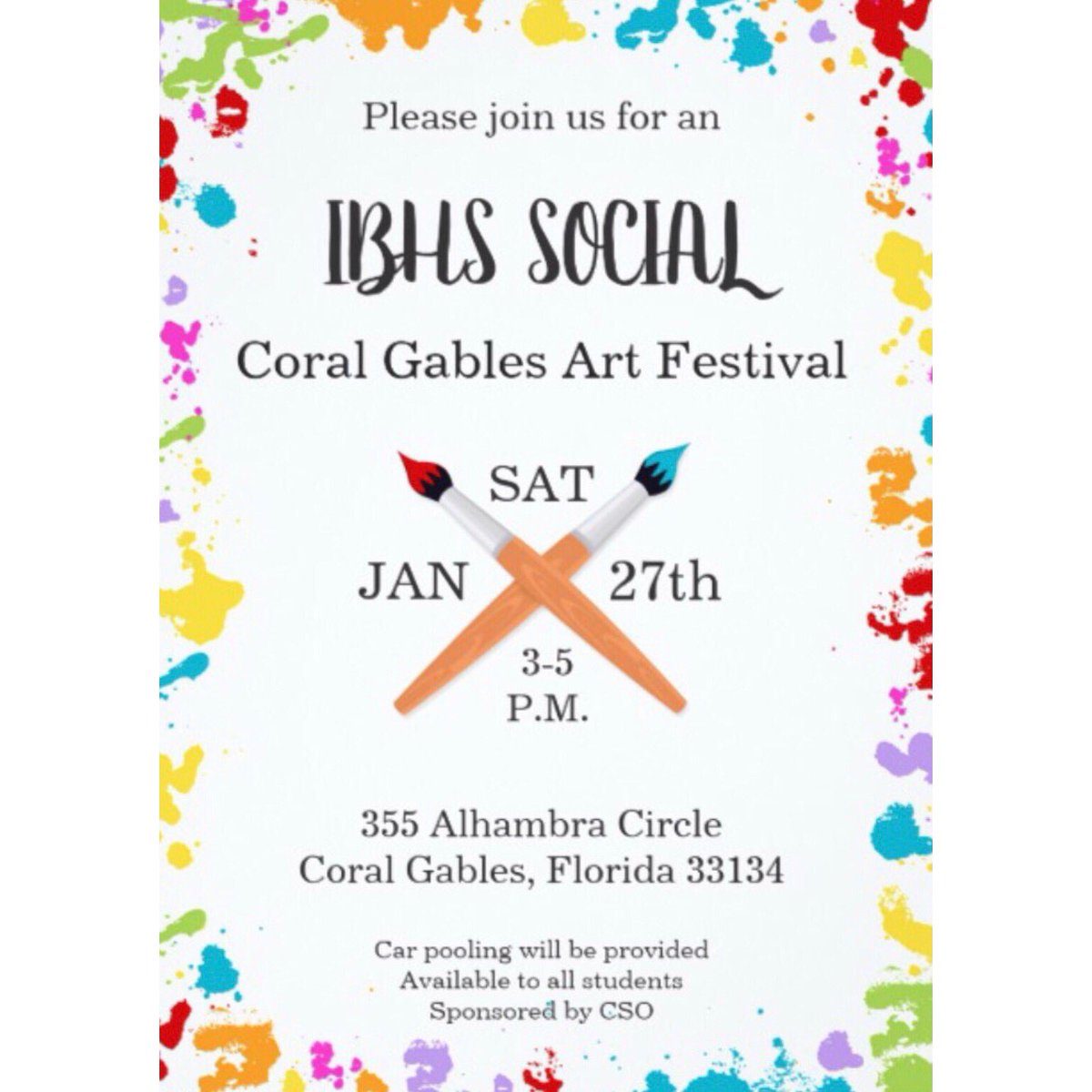 IBHSFIU's tweet photo. MARK YOUR CALENDAR🗓✨ IBHS is having our first social for spring semester TOMORROW!!! Come out and explore with us! Please contact us, if you need carpooling. Register online for free admission (https://t.co/jFGi1o6n7F)#IBHSFIU #JoinIBHS https://t.co/LIY5LvZEvq