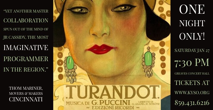 KSOMusic's tweet photo. Don't miss the performance that @moversmakerscin is calling a "masterful collaboration"! Tickets on sale for Turandot in Concert at https://t.co/pZMWcdynrR or by phone: (859) 431.6216. #ksomusic #turandot #puccini #opera #cincyarts #nkyarts https://t.co/x4kctGyu76