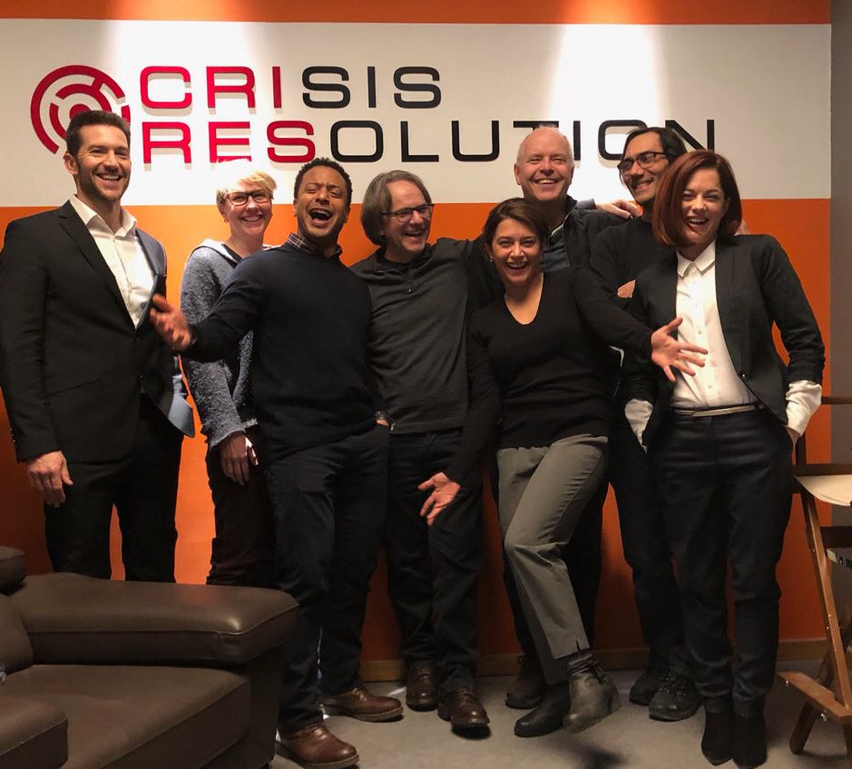 RansomSeries's tweet photo. We’re having a grand time in #Budapest! Check out @luke_j_roberts, writer Lynne Kamm, @brandojay , EP @FrankSpotnitz, #EmmaDeCaunes, EP David Vainola, dir. James Genn & @mssarahgreene - Missing our @MsNazContractor! #Ransoming #Ransom #FridayFeels #Budapest #SetLife #comingsoon https://t.co/N8PORV9FWj