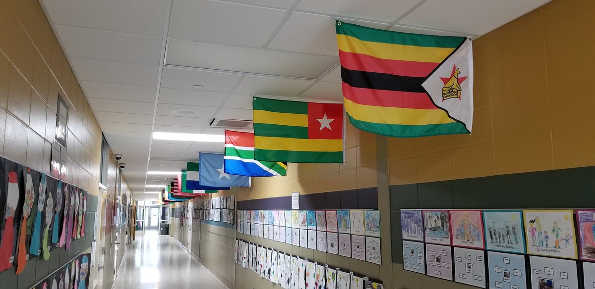 PrincipalFrench's tweet photo. We hung our 71st flag this week. These flags represent the home countries of #GatewoodGators who have been part of our school community. The newest flag represents Morocco! https://t.co/VGEkDFa7I6
