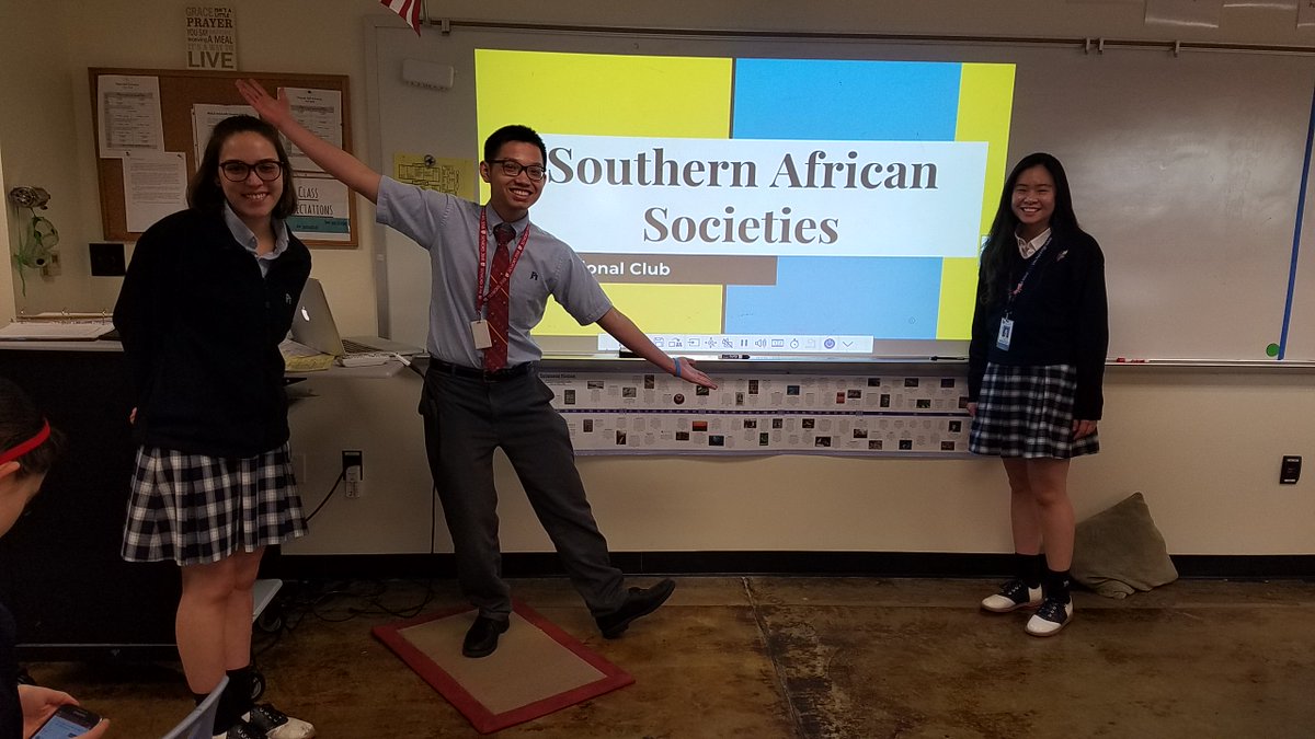 JPIIHS_IntClub's tweet image. International Club learned about Africa at yesterdays meeting and we had the pleasure of having one of our custodians Mr. Badjan talk to us about his home land of West Africa.  We enjoyed a Ghanaian rice dish that Mrs. Hyland made and a corn bread loaf that Catherine Mouer made.