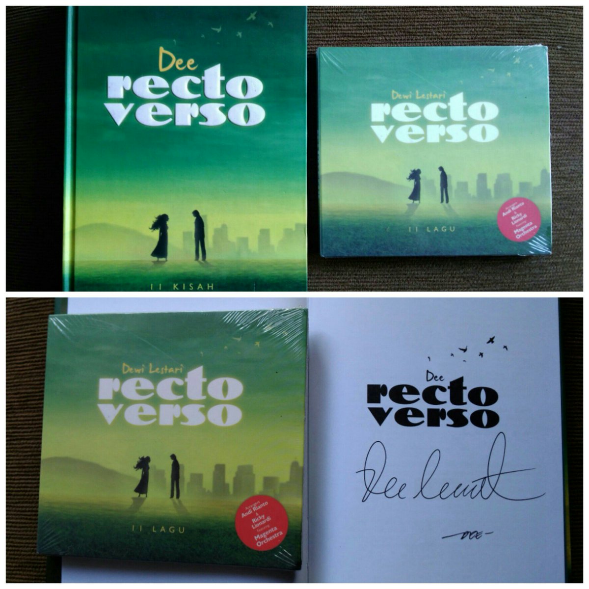 Setelah diundi, akhirnya hadiah kuis #UltahDee berupa buku Rectoverso bertandatangan asli <a href="/deelestari/">Dee Lestari</a> + CD lagu Rectoverso jatuh pada @nin9ty4z 
DM alamat pengiriman ya.