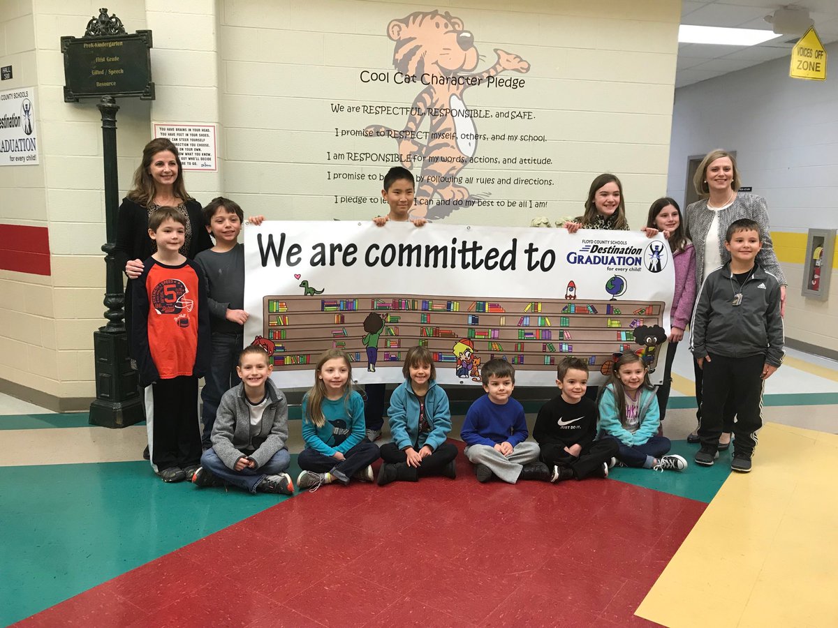 JES won the “We are committed to Literacy” banner!  Our students have shown so much growth in their reading!  We are truly building a culture of reader leaders at JES!  So proud of our students and teachers!  <a href="/FloydCoSchools/">Floyd County Schools</a> #lovebluelivegold