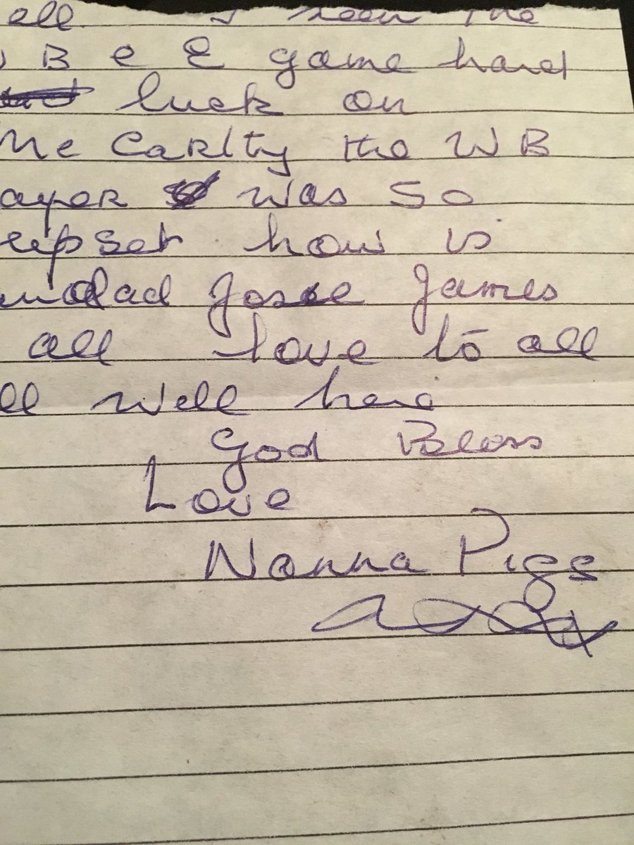 joel_pratt17's tweet photo. Still to this day my Nan sends me letters like this bless her It’s the little things that make you smile😊 Grandparents are such a blessing and you should never take them for granted❤️ https://t.co/a4vTRiIG1R