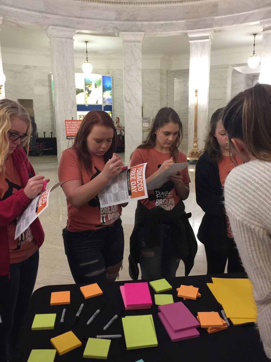 TVHSRAZE's tweet photo. Tobacco Free Day at the Capitol! #NicotineFreeWV #tvhsraze https://t.co/a6q6UqlmPx