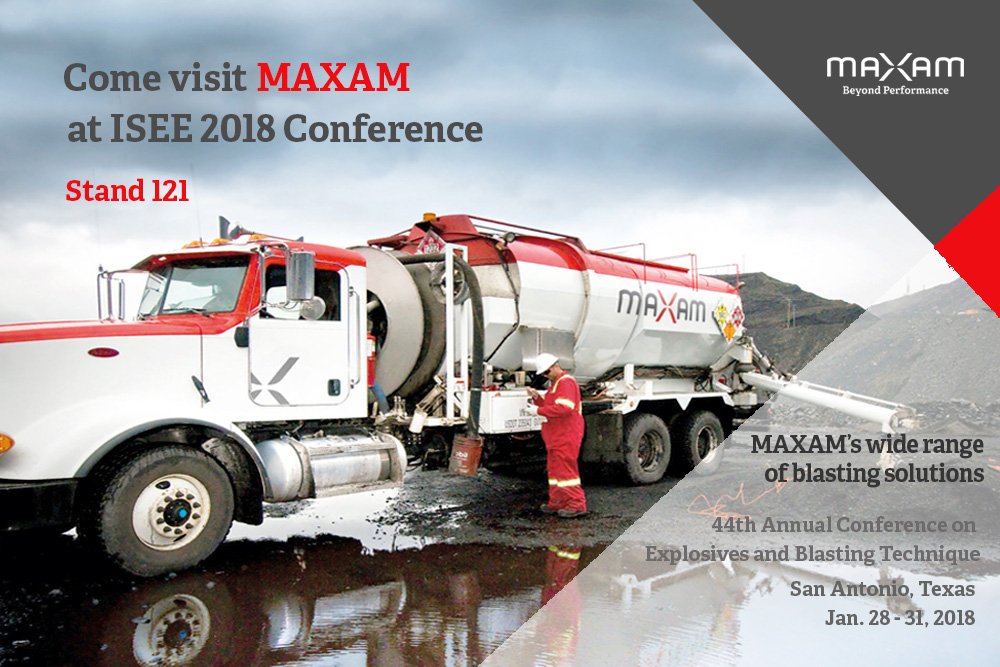 MAXAMCorp's tweet photo. We will attend the @ExplosivesEng 44th Annual Conference on Explosives and Blasting Technique, starting next Sunday in San Antonio (Texas). Come visit us at stand 121 and find out more about our blasting solutions #exhibition #isee44 https://t.co/pHlkJEKU5q https://t.co/MTFzztHNM4