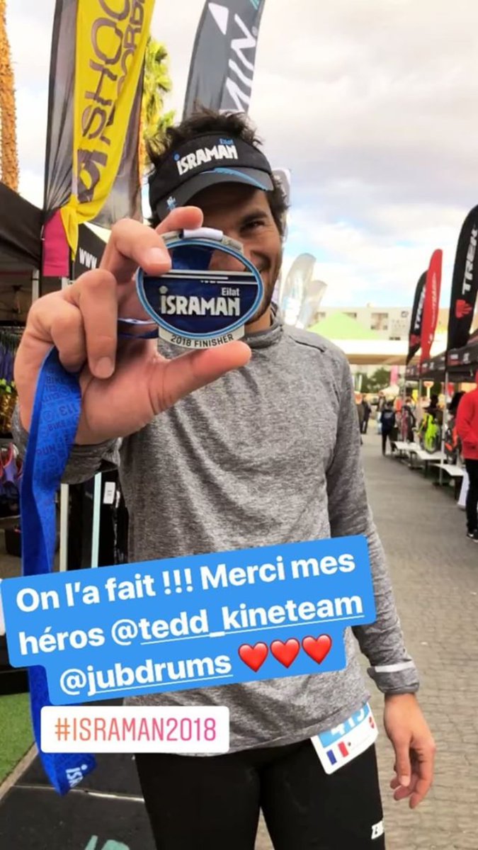 _jcke's tweet photo. envie, courage, détermination..ça donne ça, trop fière de toi champion @Amir_Off 💪🏅 #ISRAMAN2018 https://t.co/9uU3fpHzQa