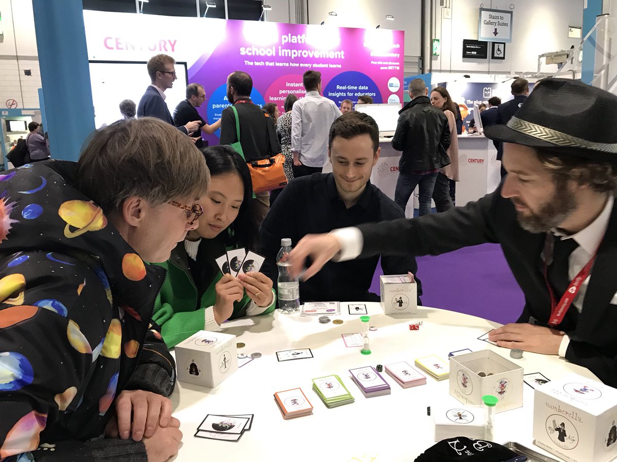 Felix of <a href="/TheBasementJaxx/">Basement Jaxx</a> playing a Maths game at Numbrella at #BETT #Bett2018 #bett18 <a href="/Bett_show/">Bett Global</a>