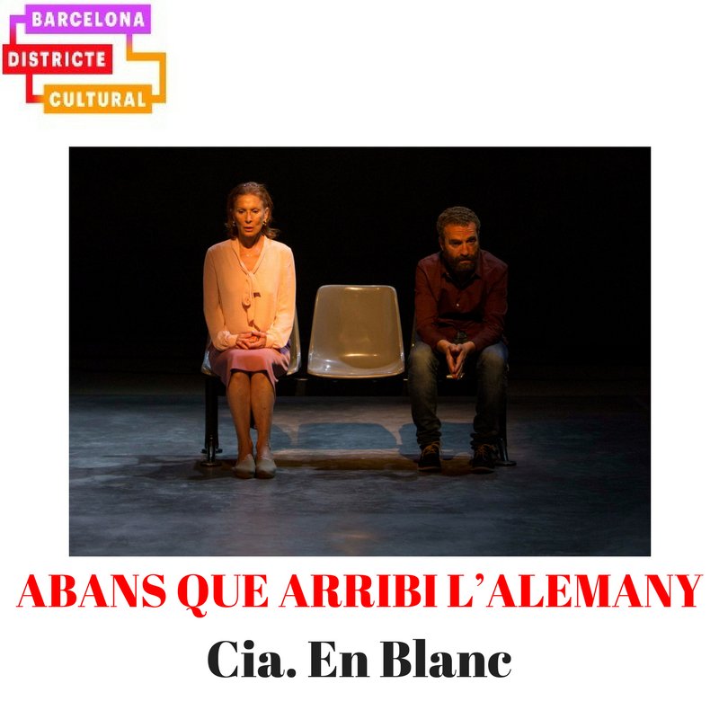 Barcelona Districte Cultural (@bcndcultural) on Twitter photo Propostes #BcnDCultural
ABANS QUE ARRIBI L’ALEMANY
Cia. En Blanc
L’alemany li robarà tot allò que no voldria mai perdre. La deixarà sense records. Ni passat. Ni memòria. Muntsa Alcañiz lluita contra l’oblit.
<a href="/muntsa_alcaniz/">Muntsa Alcañiz</a> <a href="/CiaenBlanc/">Cia.enBlanc</a> Propostes #BcnDCultural
ABANS QUE ARRIBI L’ALEMANY
Cia. En Blanc
L’alemany li robarà tot allò que no voldria mai perdre. La deixarà sense records. Ni passat. Ni memòria. Muntsa Alcañiz lluita contra l’oblit.
<a href="/muntsa_alcaniz/">Muntsa Alcañiz</a> <a href="/CiaenBlanc/">Cia.enBlanc</a>