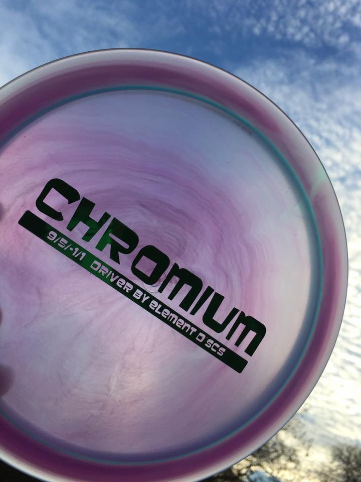 ElementDiscs's tweet image. Throwback to our #chromium #driver release.  Nice neutral finisher. #pdga #discgolf #discgolfeveryday #discgolfshoutouts #swirly #blurple #swirls