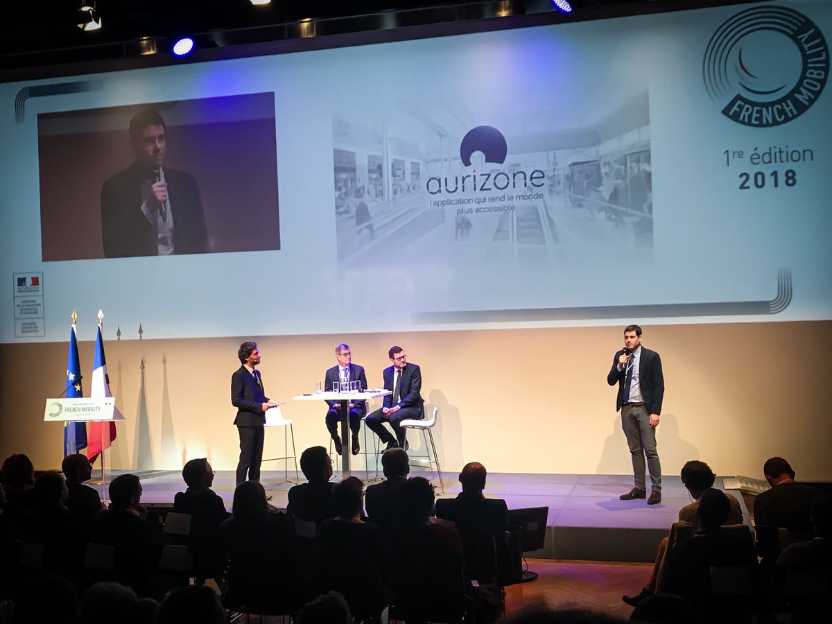 Merci <a href="/Pierre_Calvin_/">Pierre Calvin</a> d'avoir remis <a href="/aurizone/">Aurizone</a> le prix #FrenchMobility catégorie #accessibilité pour un territoire plus inclusif.