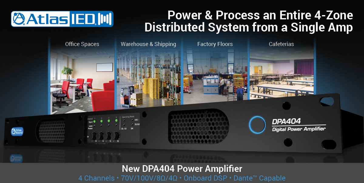 The All NEW DPA Series of amplifiers... Networkable power amplifiers with onboard DSP and optional Dante network audio. #DanteSpokenHere #networkamplifier ed.gr/i34x