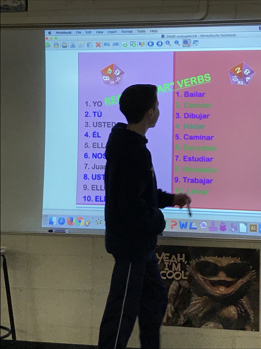 AthenaKalaras's tweet photo. #7GradeSpanish #ARverbs #funtimes #mimiostudio @D23MacArthur @PHSD23 https://t.co/knqmtpCm0X