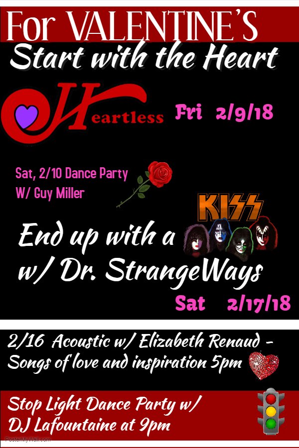 GustosBarVT's tweet photo. Double Valentine's Weekend...Mark your Calendars! 
When the world needs twice the amount of love lately, Will you be our Valentine? https://t.co/7yii7hCYWW