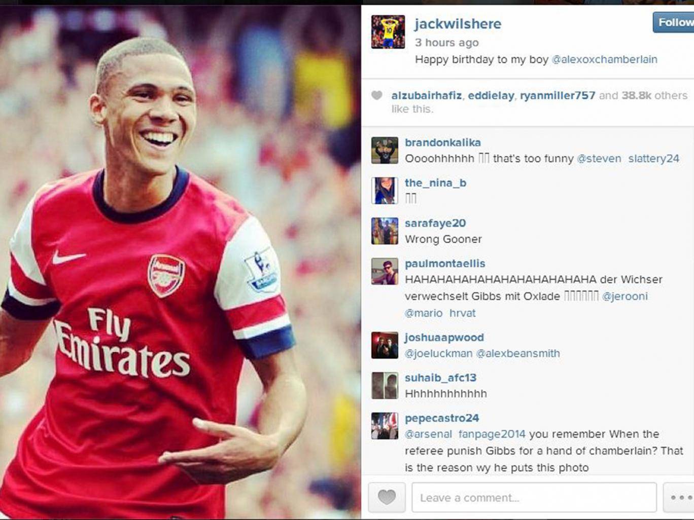 Happy birthday, Alex Oxlade-Chamberlain... 