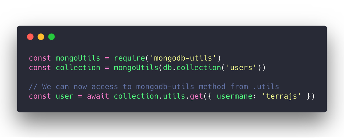 _monojs's tweet image. Our new open source module: MongoDB-Utils, a utils module for MongoDB. github.com/terrajs/mongod…