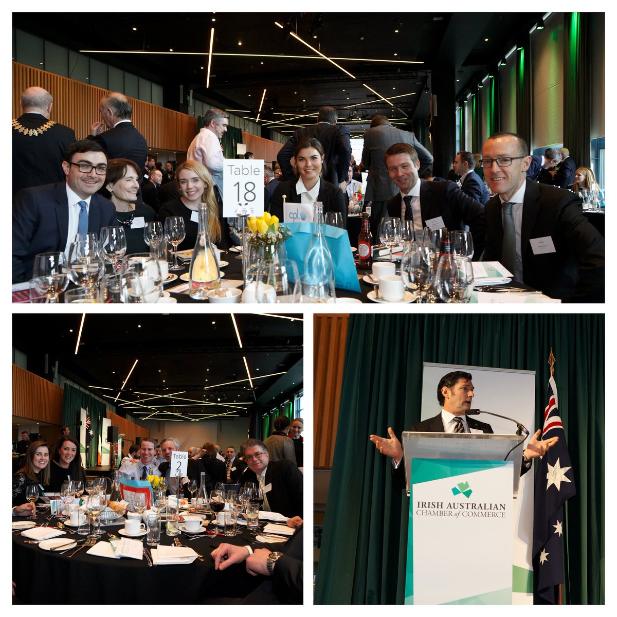 AusChamberIE's tweet photo. @Oakeslaws speaks to full tables at this years #AustraliaDay https://t.co/BSlFofl7oS