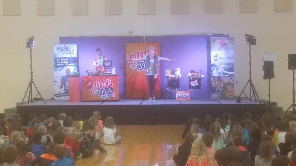 "Jump With Jill" visits CES to encourage healthy life choices and to dance and have a good time!