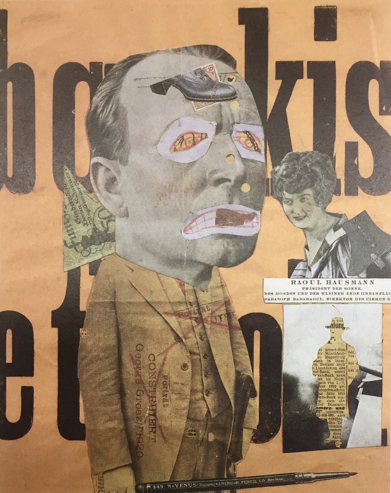 Papier Colle 世紀のドイツ美術の大著の一部より 1910年代に起こったベルリン ダダの1人 ラウル ハウスマンのコラージュ作品 中でも1枚目の人物の造形が面白いです 他にも ハンナ ヘッヒやジョージ グロスなど かなりの作品が載っています I Papier Colle 世紀のドイツ美術の大著の一部より 1910年代に起こったベルリン ダダの1人 ラウル ハウスマンのコラージュ作品 中でも1枚目の人物の造形が面白いです 他にも ハンナ ヘッヒやジョージ グロスなど かなりの作品が載っています I