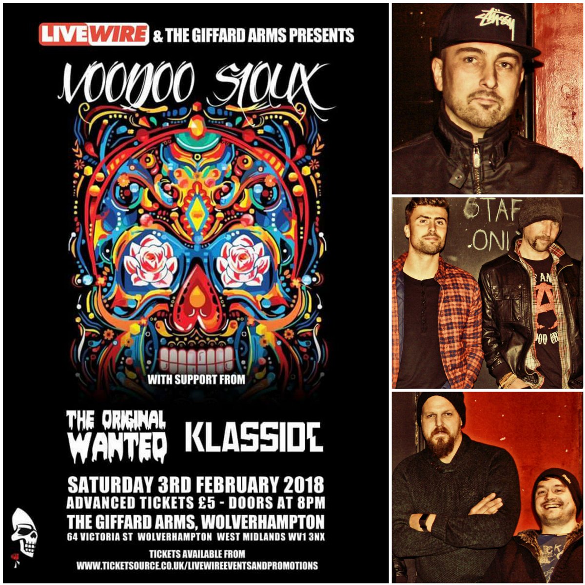 Just over a week till <a href="/KLASSIDE/">KLASSIDE</a> play <a href="/giffardarms/">The Giffard Arms</a> 3rd Feb supporting <a href="/WEDOVOODOO/">Voodoo Sioux</a> plus we're unleashing new album tracks so don't miss it!!!
