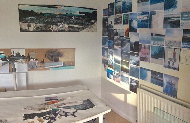 CTurnerArtist's tweet photo. #homestudio is transforming as I discover new ways to work ❤️ #collage #myinspiration #definingpractice @newlynartschool #creativityflowing #paintingmydreams #capecornwall #cornwallinspired #sketchbooks #ideas #abstractart #seascapes https://t.co/tJYKfx2M7k https://t.co/M0NDtiPDeO