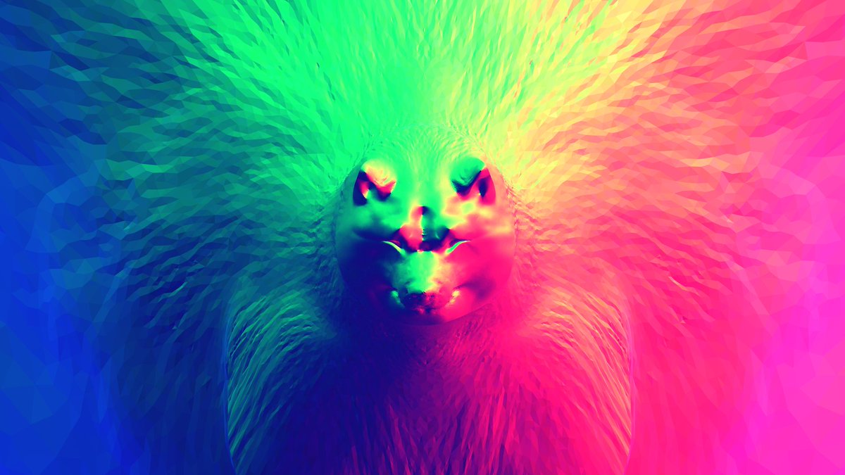 BreadPixelTwits's tweet image. So yea, this is the inside of a Doge model with a normal map matchcap in the viewport, rendered out...... Um, happy doge day